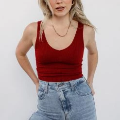 Nikibiki Serves You Right Ribbed Crop Tank CLOTHING