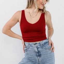 Nikibiki Serves You Right Ribbed Crop Tank CLOTHING