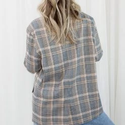 Miss Love Elevated Plaid Blazer