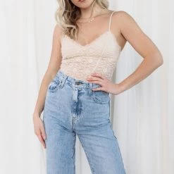 TOPS Free People Follow Me Lace Cami