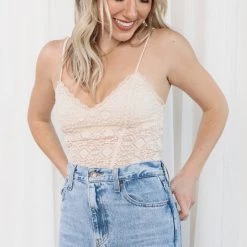 TOPS Free People Follow Me Lace Cami