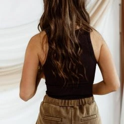 Nikibiki Keep It Up High Neck Vintage Wash Crop Top CLOTHING