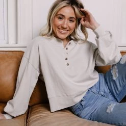 CLOTHING Z Supply Hana Henley Sweatshirt