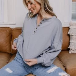 CLOTHING Z Supply Hana Henley Sweatshirt