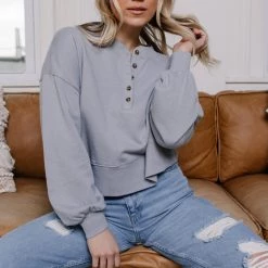 CLOTHING Z Supply Hana Henley Sweatshirt