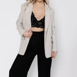 Blank NYC Faux Leather Blazer CLOTHING