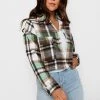 Adele B. Jameson Cropped Plaid Shacket