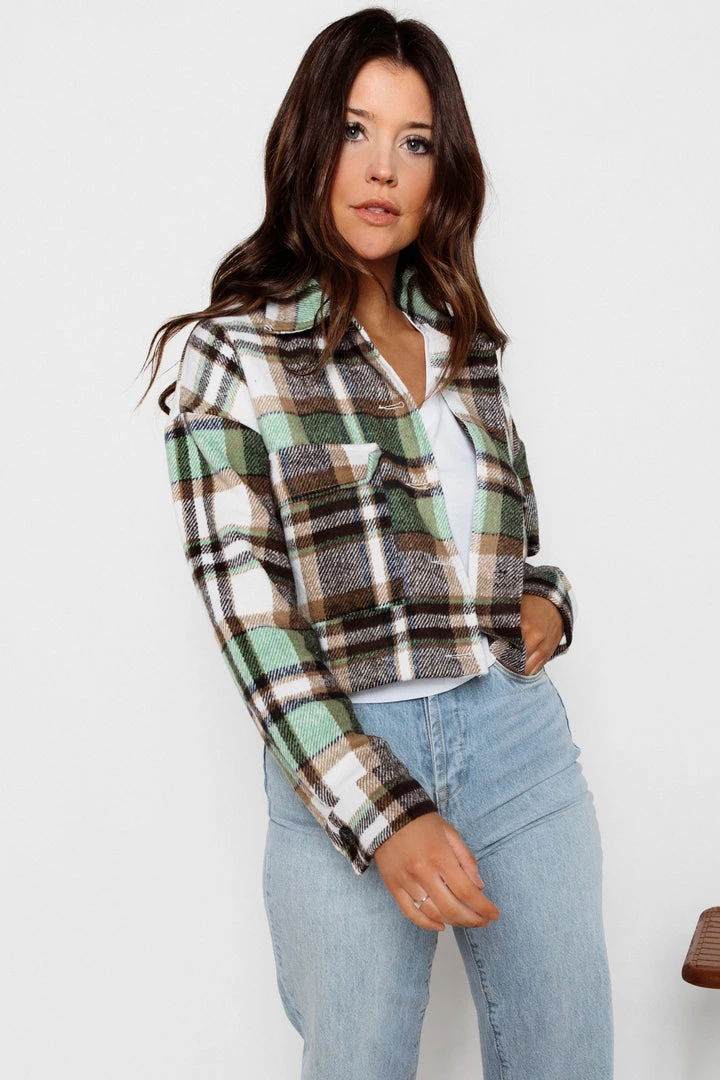 Adele B. Jameson Cropped Plaid Shacket 1 Adele B. Jameson Cropped Plaid Shacket