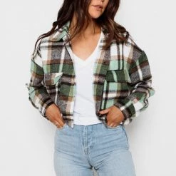 Adele B. Jameson Cropped Plaid Shacket 6 Adele B. Jameson Cropped Plaid Shacket