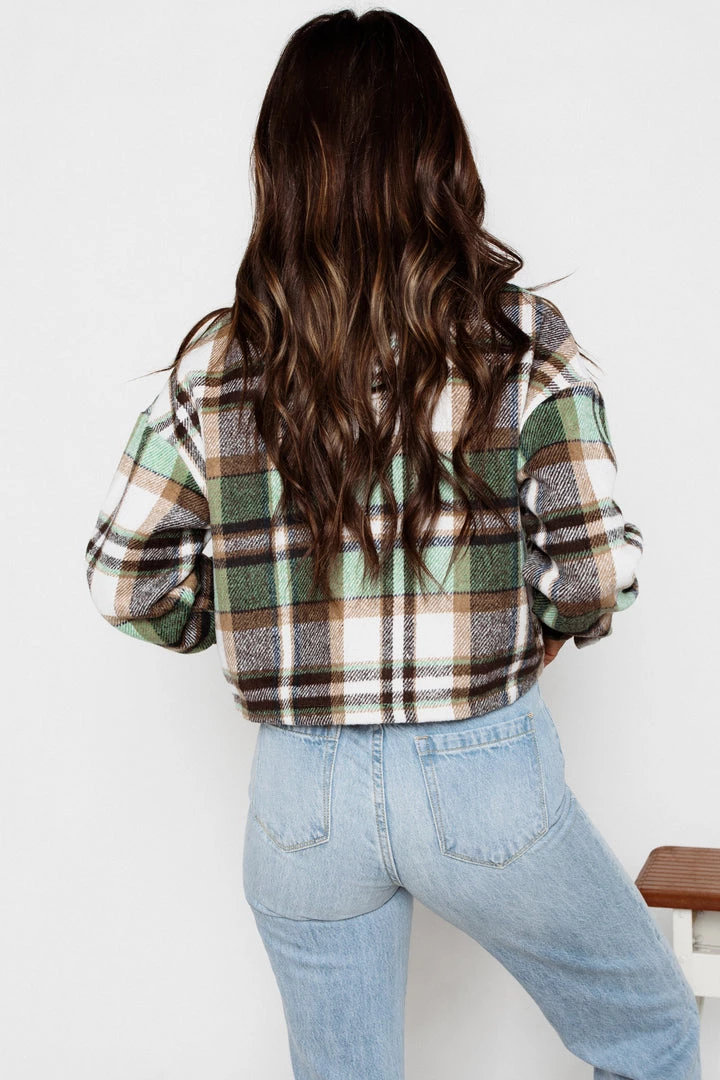 Adele B. Jameson Cropped Plaid Shacket 4 Adele B. Jameson Cropped Plaid Shacket