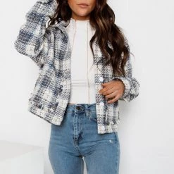 Blank NYC Once In A Lifetime Cropped Shacket CLOTHING