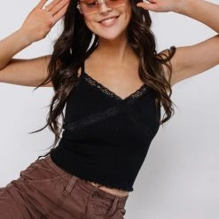 BDG Contrast Lace Cami CLOTHING