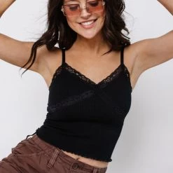 BDG Contrast Lace Cami CLOTHING