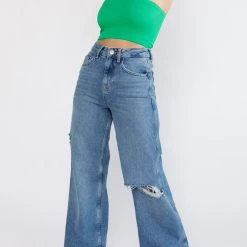 NEW ARRIVALS BDG Ripped Knee Puddle Jean