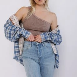 Nikibiki Together As One Shoulder Vintage Wash Tank