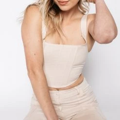 Edit By Nine CLOTHING Watch Me Corset Crop Top