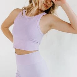 Nikibiki Keep It Up High Neck Vintage Wash Crop Top CLOTHING