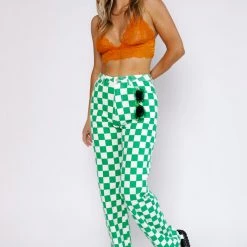 BaeVely NEW ARRIVALS Free Fall Check Pants