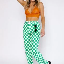 BaeVely NEW ARRIVALS Free Fall Check Pants