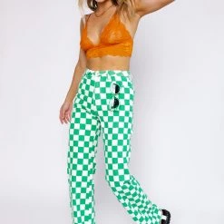 BaeVely NEW ARRIVALS Free Fall Check Pants