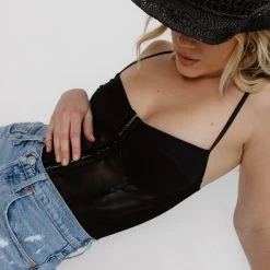 CLOTHING Free People Night Rhythm Corset Bodysuit