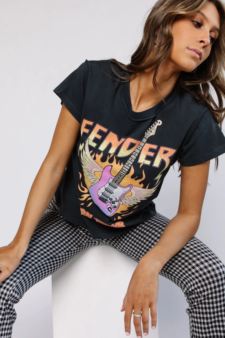 Daydreamer LA Daydreamer Fender On Tour Reverse GF Tee 1 Daydreamer LA Daydreamer Fender On Tour Reverse GF Tee