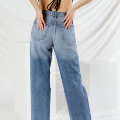 Cello Jeans Tribeca Distressed Dad Jean CLOTHING