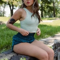 Nikibiki Keep It Up High Neck Vintage Wash Crop Top CLOTHING