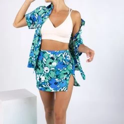 Bailey Rose Flipside Floral Mini Skirt