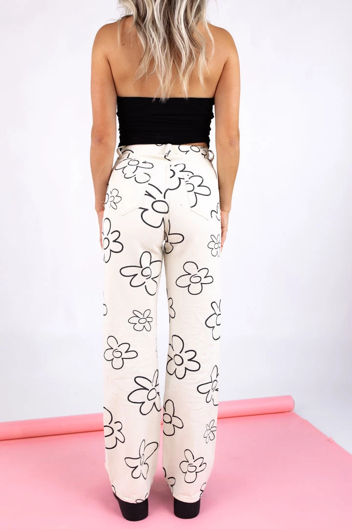 Bailey Rose Stay Golden Daisy Print Pants NEW ARRIVALS 4 Bailey Rose Stay Golden Daisy Print Pants NEW ARRIVALS