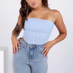 Tic Toc NEW ARRIVALS Try Again Draped Mesh Corset