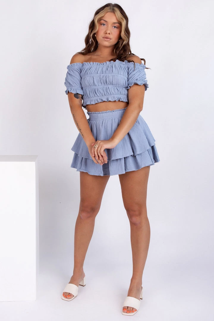 Day + Moon Flutter By Ruched Crop Top 5 Day + Moon Flutter By Ruched Crop Top