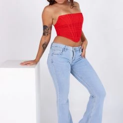 Tic Toc NEW ARRIVALS Try Again Draped Mesh Corset