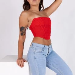 Tic Toc NEW ARRIVALS Try Again Draped Mesh Corset