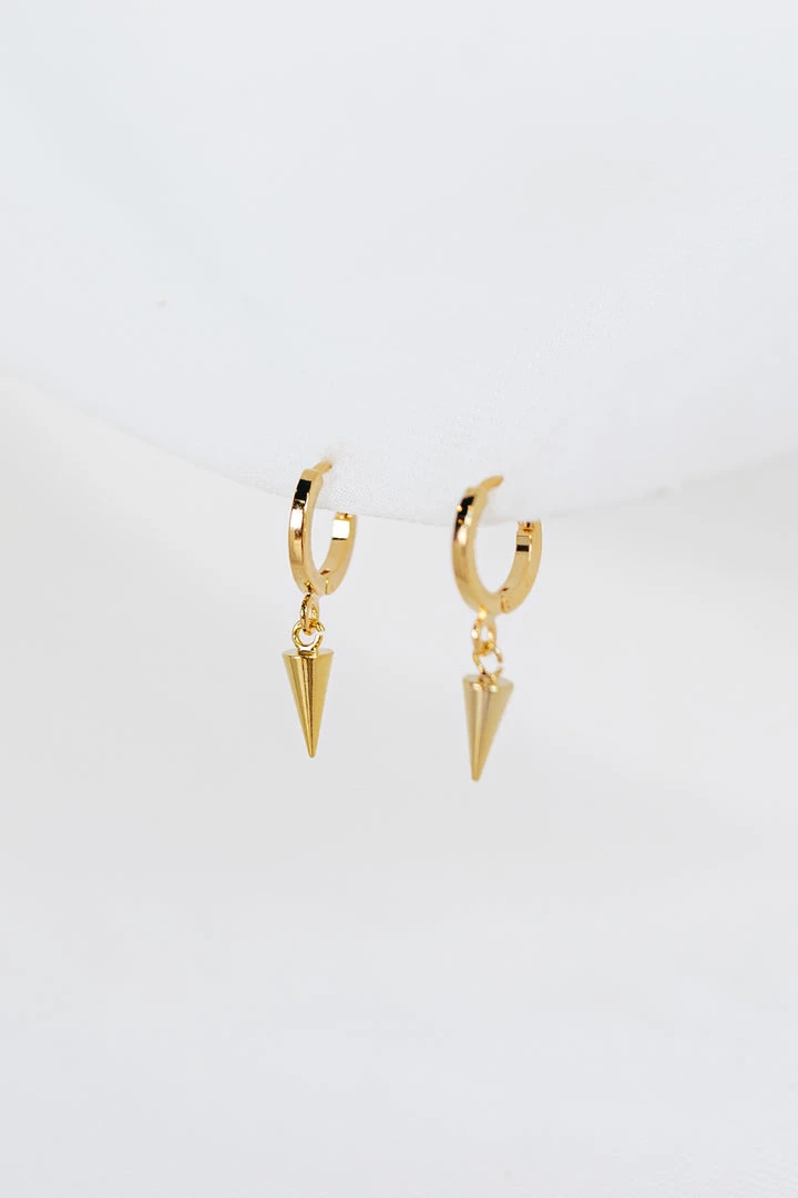 Blue Sky Backstage Spike Huggie Hoops 2 Blue Sky Backstage Spike Huggie Hoops