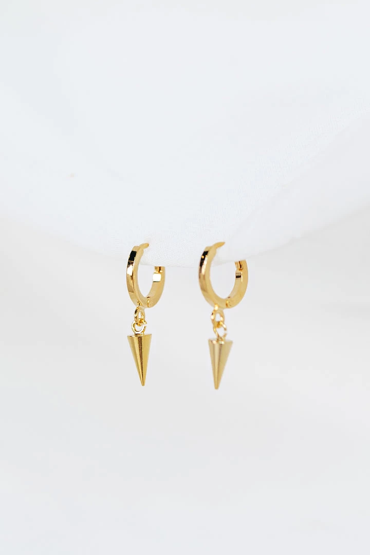 Blue Sky Backstage Spike Huggie Hoops 1 Blue Sky Backstage Spike Huggie Hoops