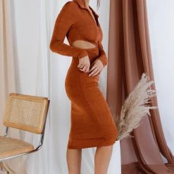 Mable CLOTHING Next To Me Slinky Cut Out Midi Dress