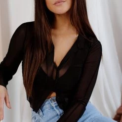 Sky To Moon One More Weekend Mesh Top