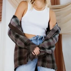 CLOTHING Free People Anneli Plaid Shirt Jacket