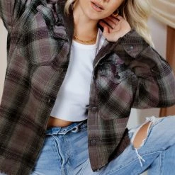 CLOTHING Free People Anneli Plaid Shirt Jacket