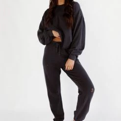 TOPS Z Supply Allie Distressed Sweatshirt