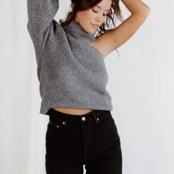 Beige Botany CLOTHING New York Minute One Shoulder Turtleneck