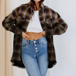 CLOTHING Free People Anneli Plaid Shirt Jacket