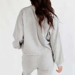 TOPS Z Supply Allie Distressed Sweatshirt