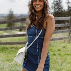 Blue Blush Melody Denim Mini Dress