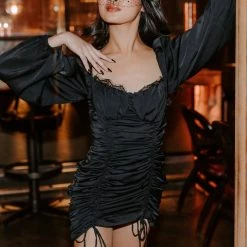 CLOTHING ASTR Mardi Lace Trimmed Mini Dress