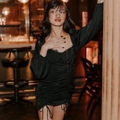 CLOTHING ASTR Mardi Lace Trimmed Mini Dress