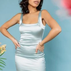 Hey Babe All You Need Satin Mini Dress