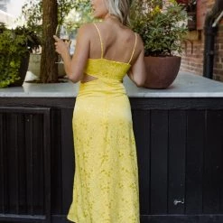 NEW ARRIVALS AFRM Erik Cutout Satin Midi Dress