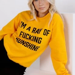 CLOTHING BRIGHTSIDE The Label Ray Of Sunshine Crewneck